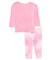 Nike Baby Girls 12-24 Months Long Sleeve Logo T-Shirt & Tie-Dye Leggings Set