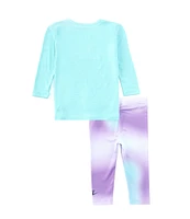 Nike Baby Girls 12-24 Months Long Sleeve Logo T-Shirt & Tie-Dye Leggings Set