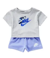 Nike Baby Girls 12-24 Months Short Sleeve Boxy T-Shirt & Shorts Set