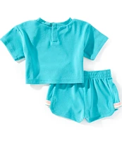 Nike Baby Girls Short Sleeve French Terry T-Shirt & Shorts Set