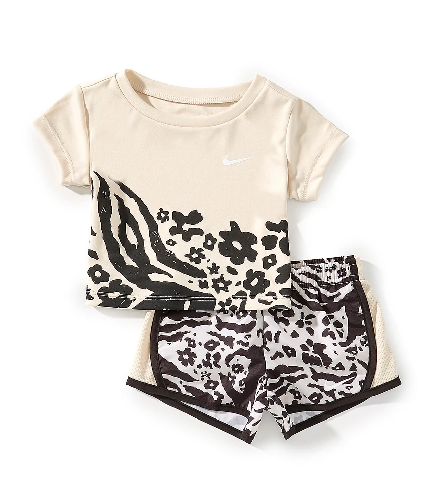 Nike Baby Girls 12-24 Months Short Sleeve Wildflower T-Shirt & Shorts Set