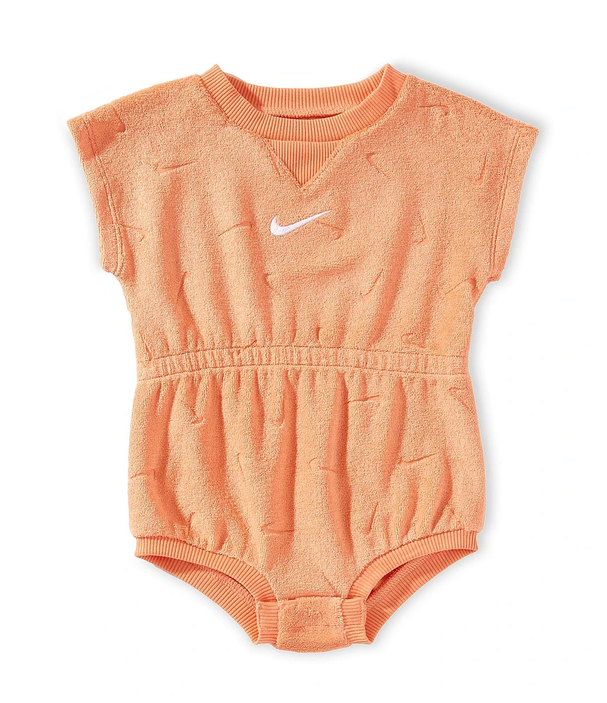 Nike Baby Girls Newborn-9 Months Short Sleeve Essential Terry Romper