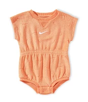 Nike Baby Girls Newborn-9 Months Short Sleeve Essential Terry Romper