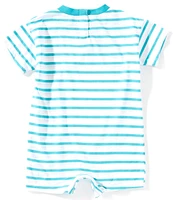 Nike Baby Girls Short Sleeve Striped Terry Romper