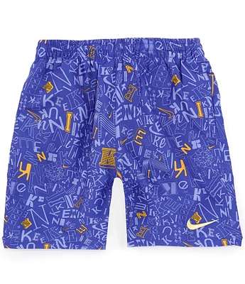 Nike Big Boys 8-20 Blender Printed 7#double; Inseam Volley Swim Trunk