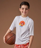 Nike Big Boys 8-20 Short Sleeve Sunset Surf Rashguard T-Shirt