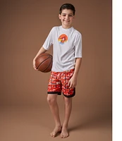 Nike Big Boys 8-20 Short Sleeve Sunset Surf Rashguard T-Shirt