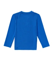 Nike Little Boys 2T-7 Long Sleeve Bicolor Swoosh T-Shirt