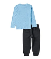 Nike Little Boys 2T-7 Long Sleeve Club & Badge Pullover Graphic Top And Jogger Pants Set