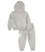 Nike Little Boys 2T-7 Long Sleeve Club Fleece Graphic Hoodie and Jogger Pants Set