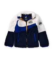 Nike Little Boys 2T-7 Long Sleeve Color Block Sherpa Jacket