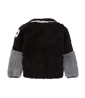 Nike Little Boys 2T-7 Long Sleeve Color Block Sherpa Jacket