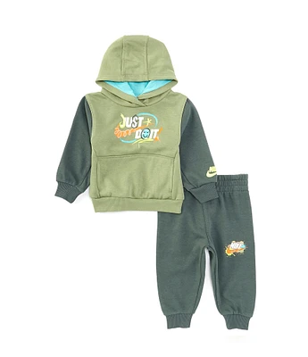 Nike Little Boys 2T-7 Long Sleeve Express Yourself Hooded Graphic Sweatshirt & Jogger Pants Set