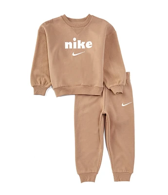 Nike Little Boys 2T-7 Long Sleeve Fleece Sweatshirt & Matching Jogger Pants Set