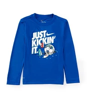 Nike Little Boys 2T-7 Long Sleeve Kickin It T-Shirt