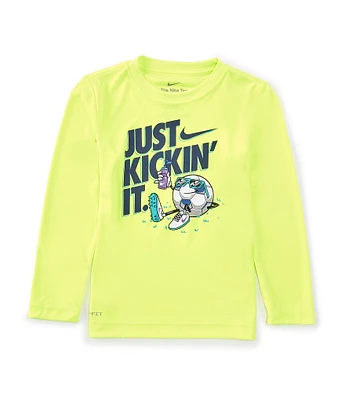 Nike Little Boys 2T-7 Long Sleeve Kickin It T-Shirt