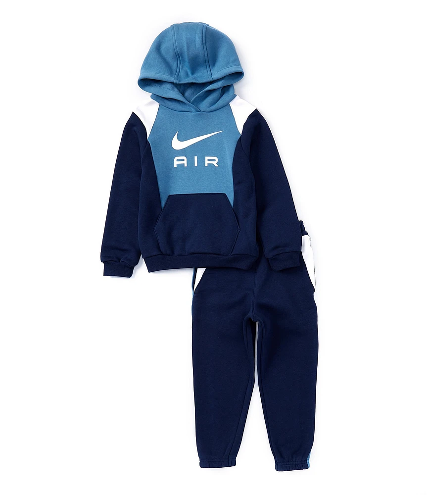 Nike Little Boys 2T-7 Long Sleeve Nike Air Color Block Fleece Hoodie & Pant Set