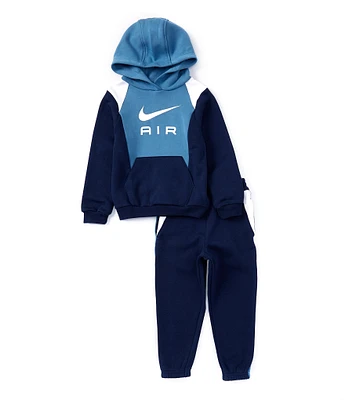 Nike Little Boys 2T-7 Long Sleeve Nike Air Color Block Fleece Hoodie & Pant Set