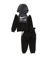 Nike Little Boys 2T-7 Long Sleeve Nike Air Color Block Fleece Hoodie & Pant Set