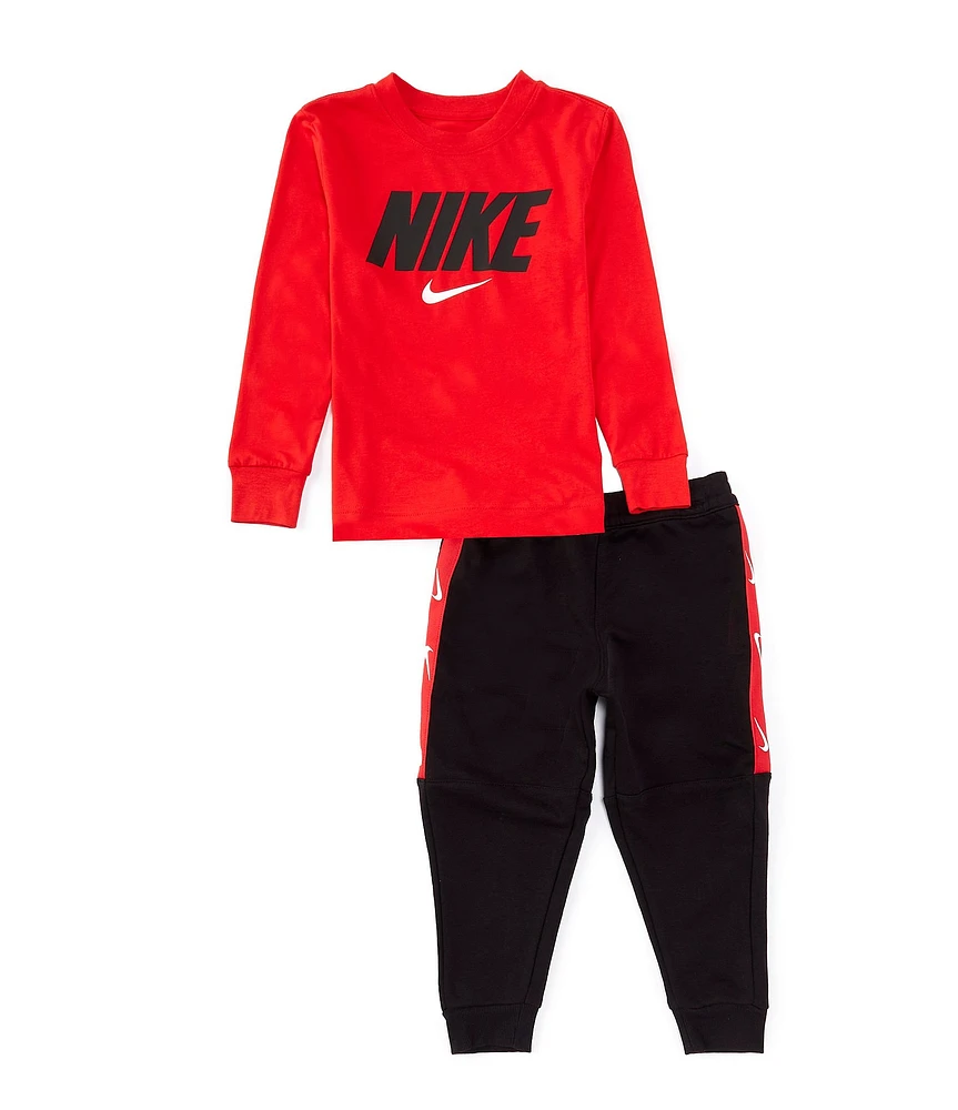 Nike Little Boys 2T-7 Long Sleeve Nike Pullover Top & Plus Jogger Pants 2-Piece Set