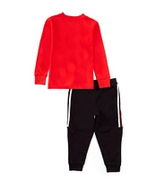 Nike Little Boys 2T-7 Long Sleeve Nike Pullover Top & Plus Jogger Pants 2-Piece Set