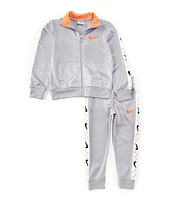 Nike Little Boys 2T-7 Long Sleeve Swoosh Tricot Jacket & Matching Jogger Pant Set