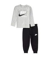 Nike Little Boys 2T-7 Long Sleeve T-Shirt & Jogger Pant 2-Piece Set