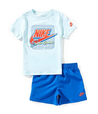 Nike Little Boys Short Sleeve Ace Your Game Knit T-Shirt & Taffeta Shorts Set