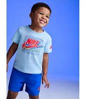 Nike Little Boys Short Sleeve Ace Your Game Knit T-Shirt & Taffeta Shorts Set