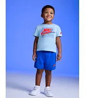 Nike Little Boys Short Sleeve Ace Your Game Knit T-Shirt & Taffeta Shorts Set