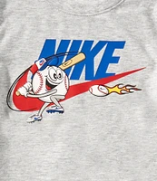 Nike Little Boys 2T-7 Short-Sleeve Baseball-Character-Graphic Jersey T-Shirt & Mesh Shorts Set