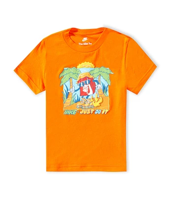 Nike Little Boys 2T-7 Short Sleeve Boxy Mascot Character/Island Screenprinted T-Shirt