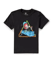 Nike Little Boys 2T-7 Short-Sleeve Boxy Mascot Riding Scooter T-Shirt