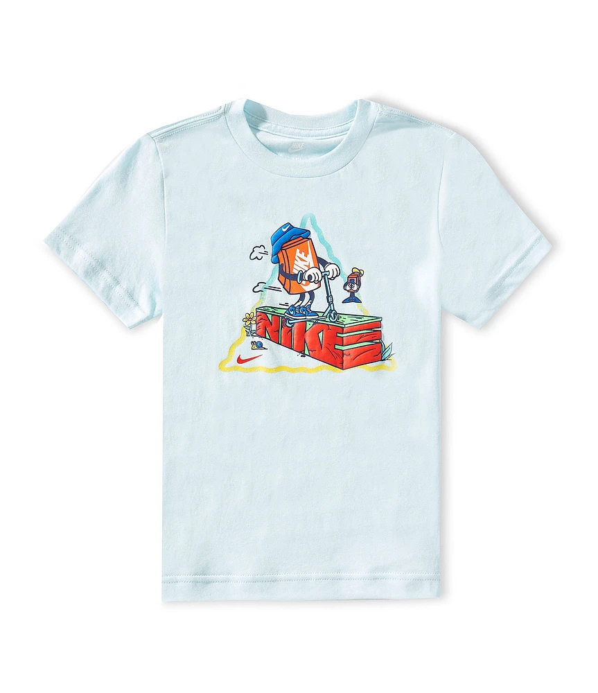 Nike Little Boys 2T-7 Short-Sleeve Boxy Mascot Riding Scooter T-Shirt
