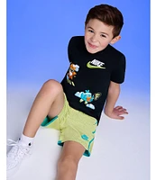 Nike Little Boys Short-Sleeve Just Believe Knit T-Shirt & Woven Mesh Shorts Set