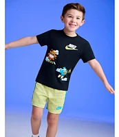 Nike Little Boys Short-Sleeve Just Believe Knit T-Shirt & Woven Mesh Shorts Set