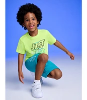 Nike Little Boys Short Sleeve Just Do It Knit T-Shirt & French Terry Shorts Set