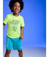 Nike Little Boys Short Sleeve Just Do It Knit T-Shirt & French Terry Shorts Set