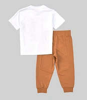 Nike Little Boys 2T-7 Short Sleeve Just Do It Graphic Knit T-Shirt & Logo-Detailed Fleece Jogger Pant Set