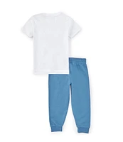 Nike Little Boys 2T-7 Short Sleeve Just Do It Knit T-Shirt & Logo-Detailed Fleece Jogger Pant Set