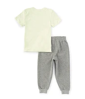 Nike Little Boys 2T-7 Short Sleeve Just Do It Knit T-Shirt & Logo-Detailed Fleece Jogger Pant Set