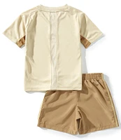 Nike Little Boys Short Sleeve Knit T-Shirt & Dri-FIT Multi Woven Shorts Set