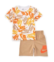 Nike Little Boys 2T-7 Short Sleeve New Toss T-Shirt & Sueded French Terry Shorts Set