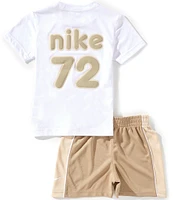 Nike Little Boys Short-Sleeve Nike Flag Graphic Jersey T-Shirt & Mesh Shorts Set