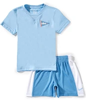 Nike Little Boys Short-Sleeve Nike Flag Graphic Jersey T-Shirt & Mesh Shorts Set