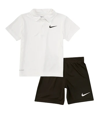 Nike Little Boys 2T-7 Short Sleeve Polo Shirt & Coordinating Shorts Set