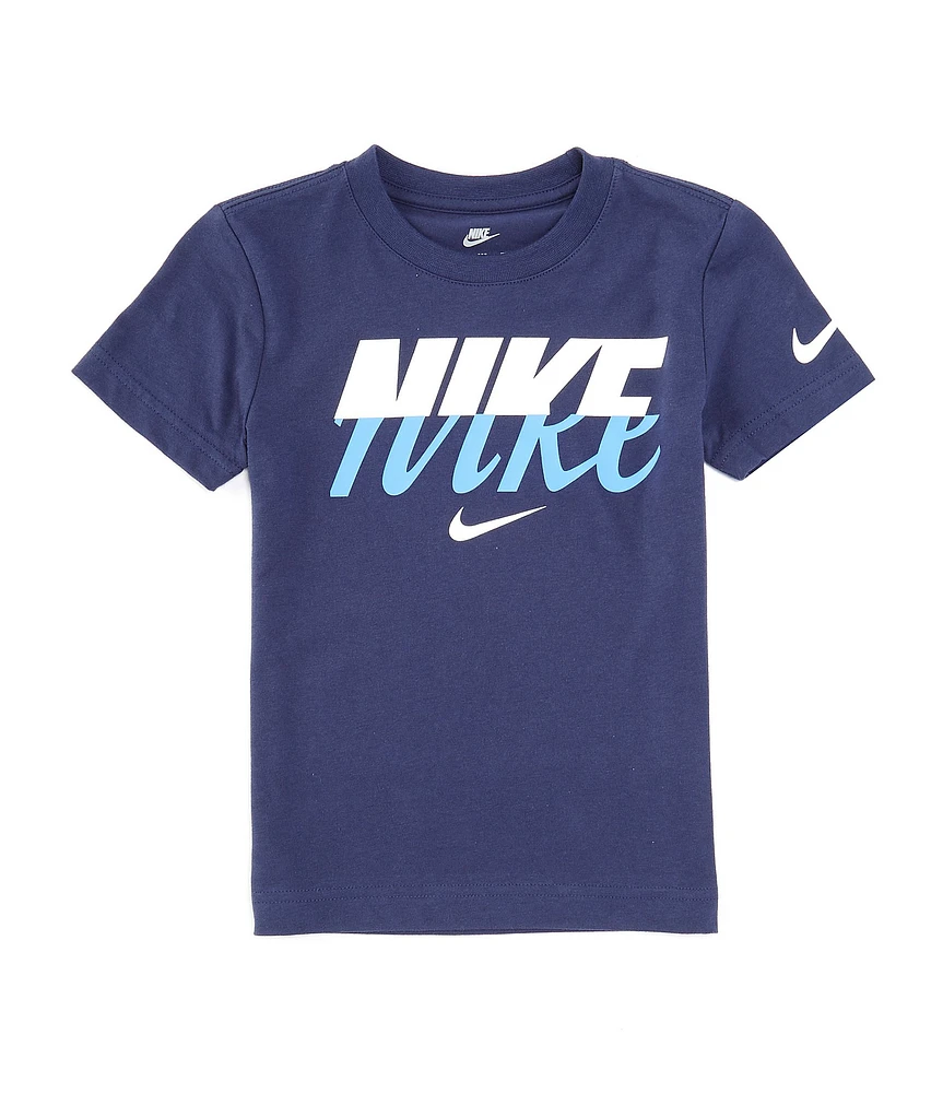 Nike Little Boys 2T-7 Short Sleeve Split Logo Graphic T-Shirt