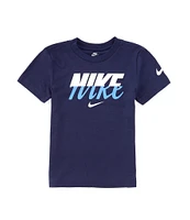 Nike Little Boys 2T-7 Short Sleeve Split Logo Graphic T-Shirt