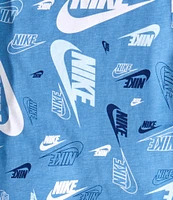Nike Little Boys 2T-7 Short-Sleeve Sportswear Printed Jersey T-Shirt & Solid French Terry Short Set