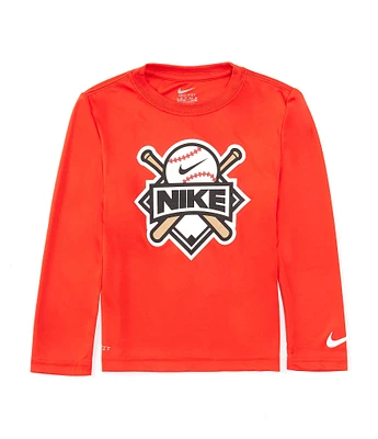 Nike Little Boys 4-7 Long-Sleeve Baseball Badge T-Shirt